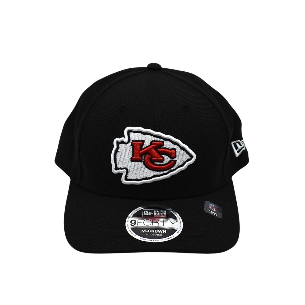 New Era 9FORTY Kansas City Chiefs NFL Snapback Hat Cap M-Crown Black Brand New